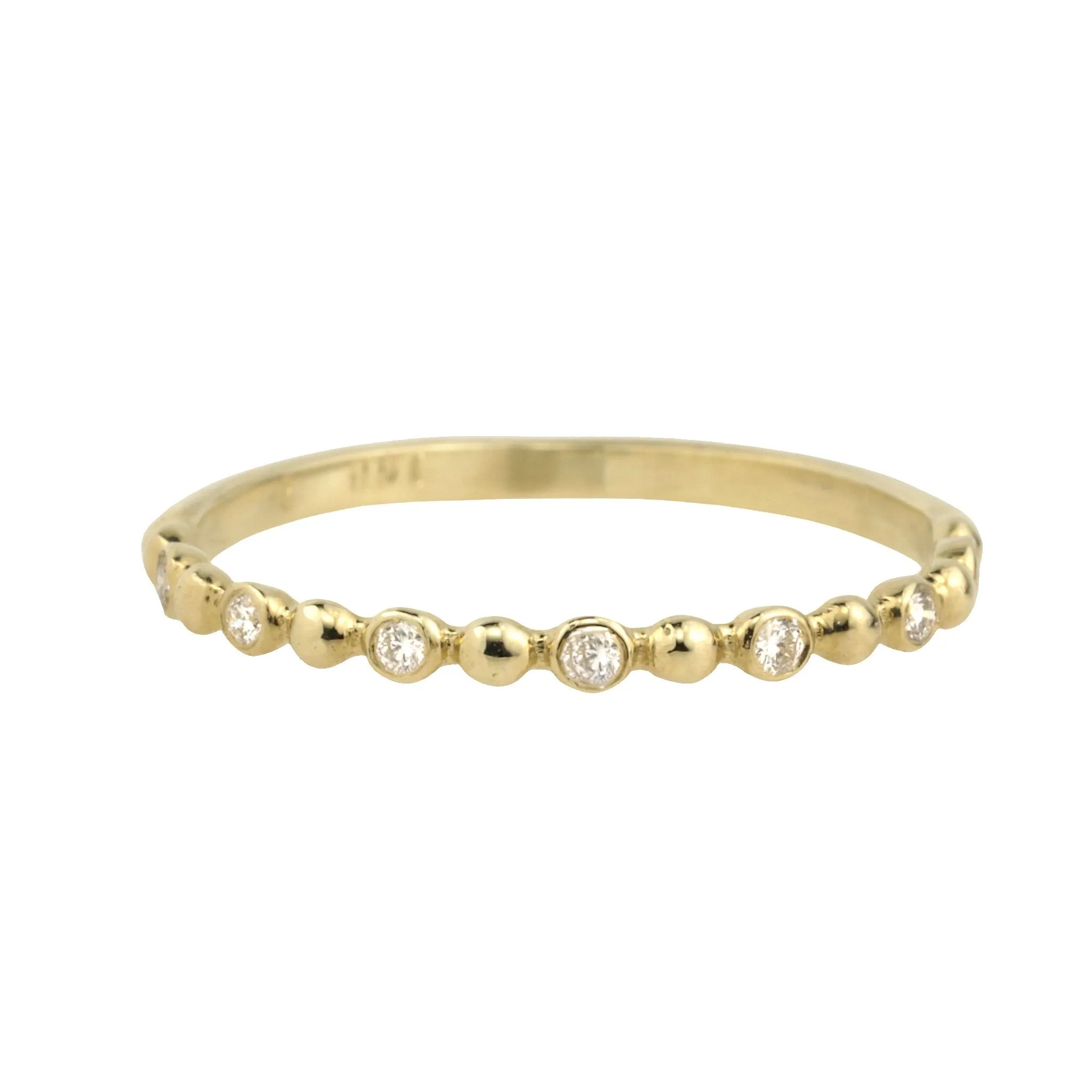 10K Gold "Dotted" Ring with 7 Diamond