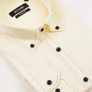 880208 Cream Slim Fit Shirt