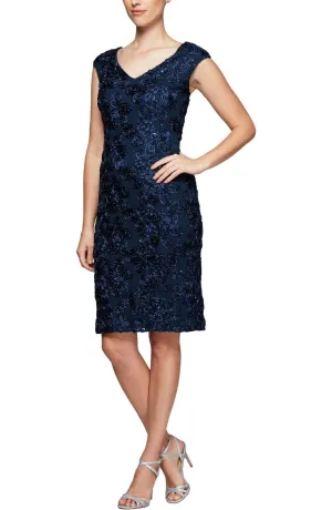 Alex Evening Women's Rosette Sheath Dress