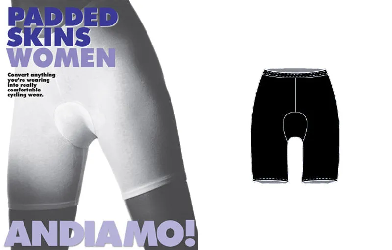 Andiamo Women's Padded Skins Shorts Black