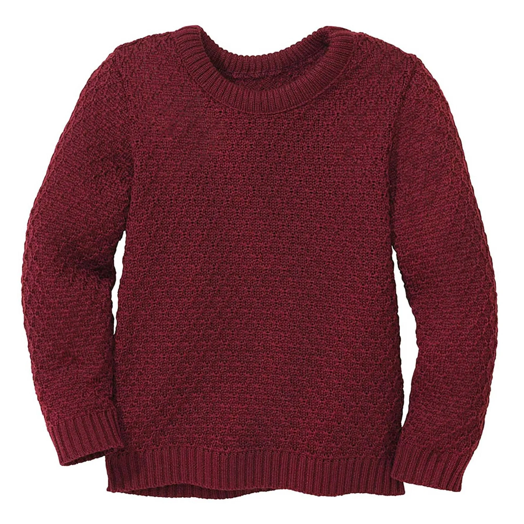 Aran-Pullover aus 100% Bio-Merinowolle