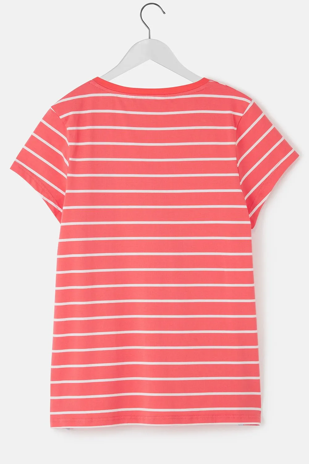 Ariana Tee - Deep Coral Stripe