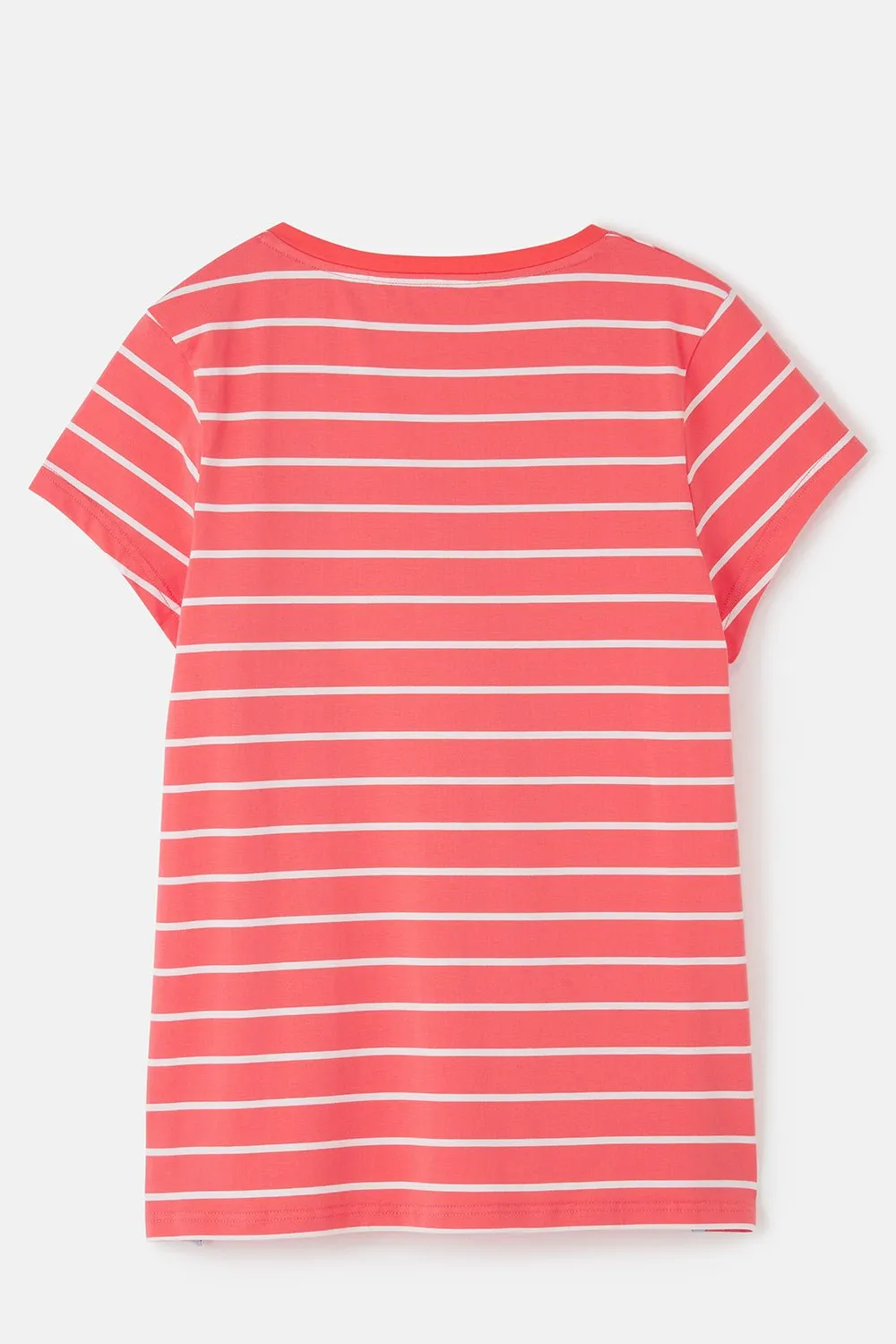 Ariana Tee - Deep Coral Stripe