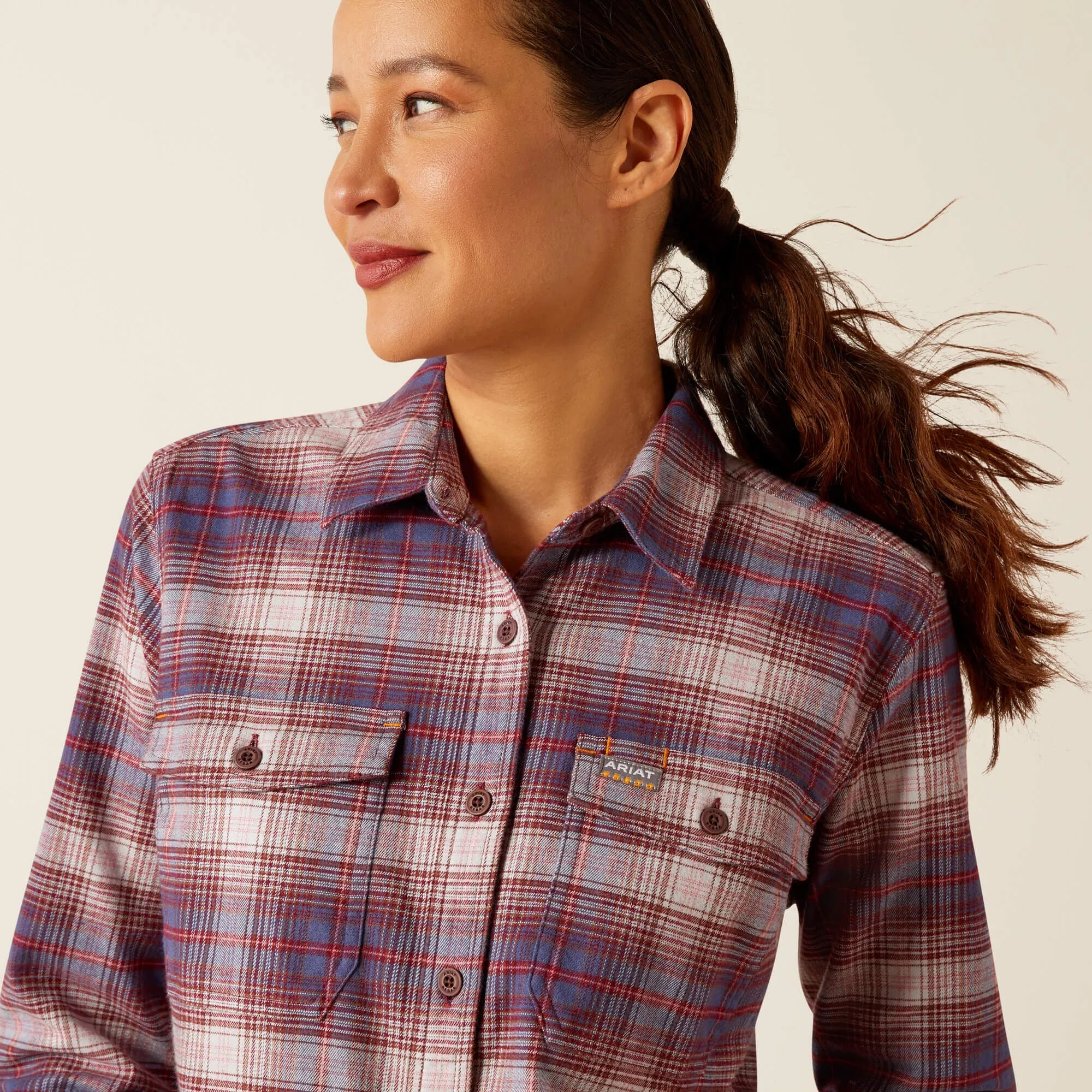 ARIAT Rebar DuraStretch Work Shirt - Womens - Pearl Grey