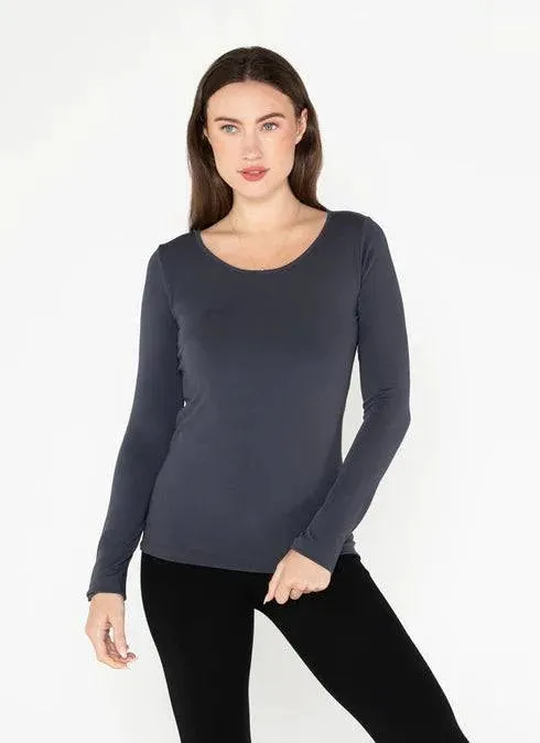 BAMBOO L/S SCOOP NECK