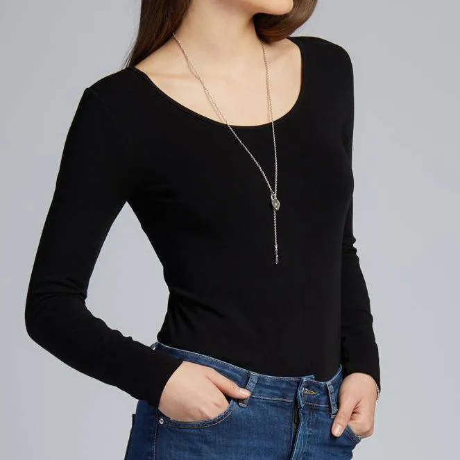 BAMBOO L/S SCOOP NECK