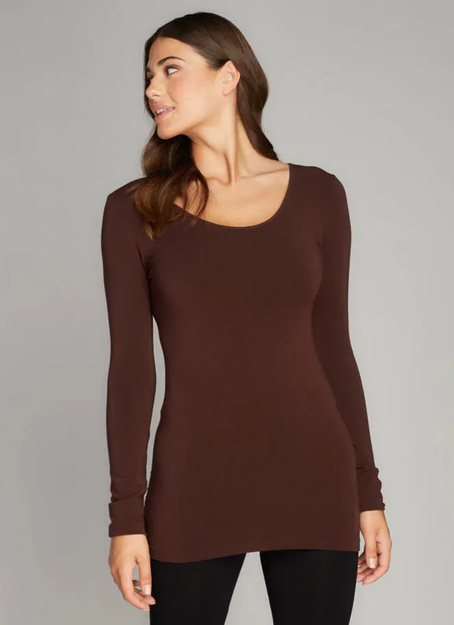 BAMBOO L/S SCOOP NECK