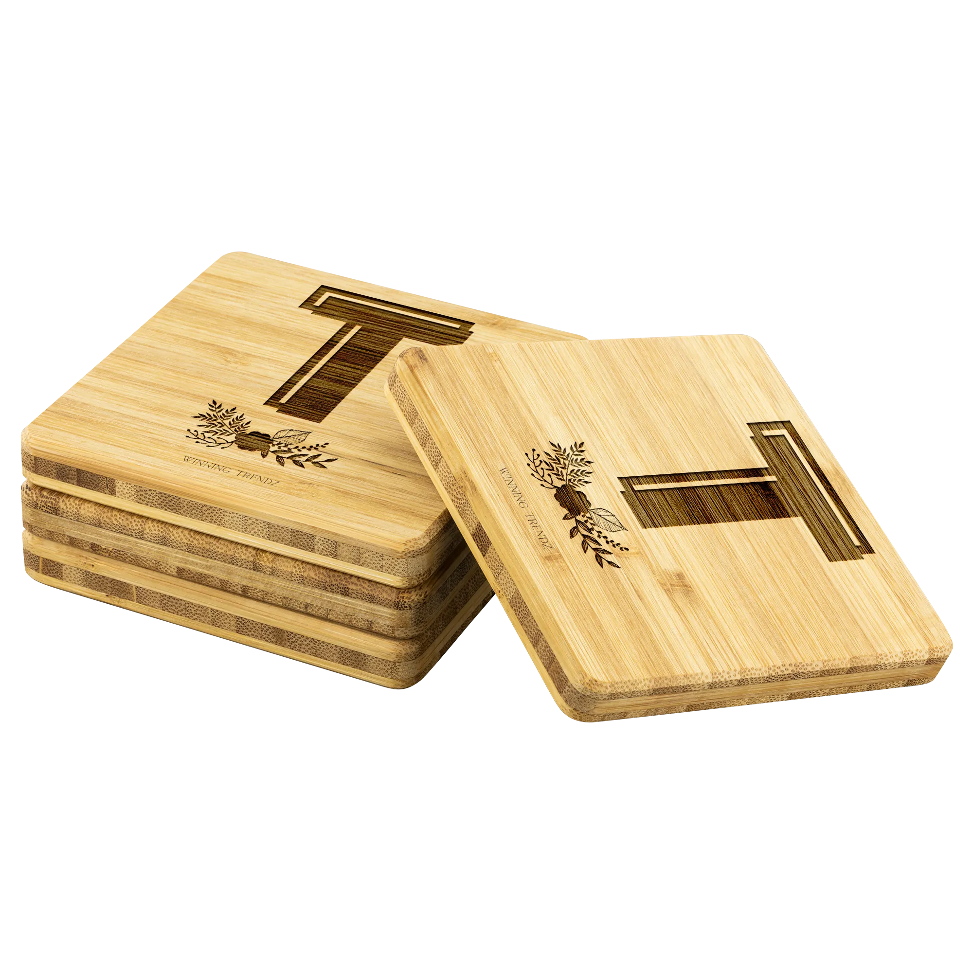 Bamboo "T" Coasters (Sets of 4)