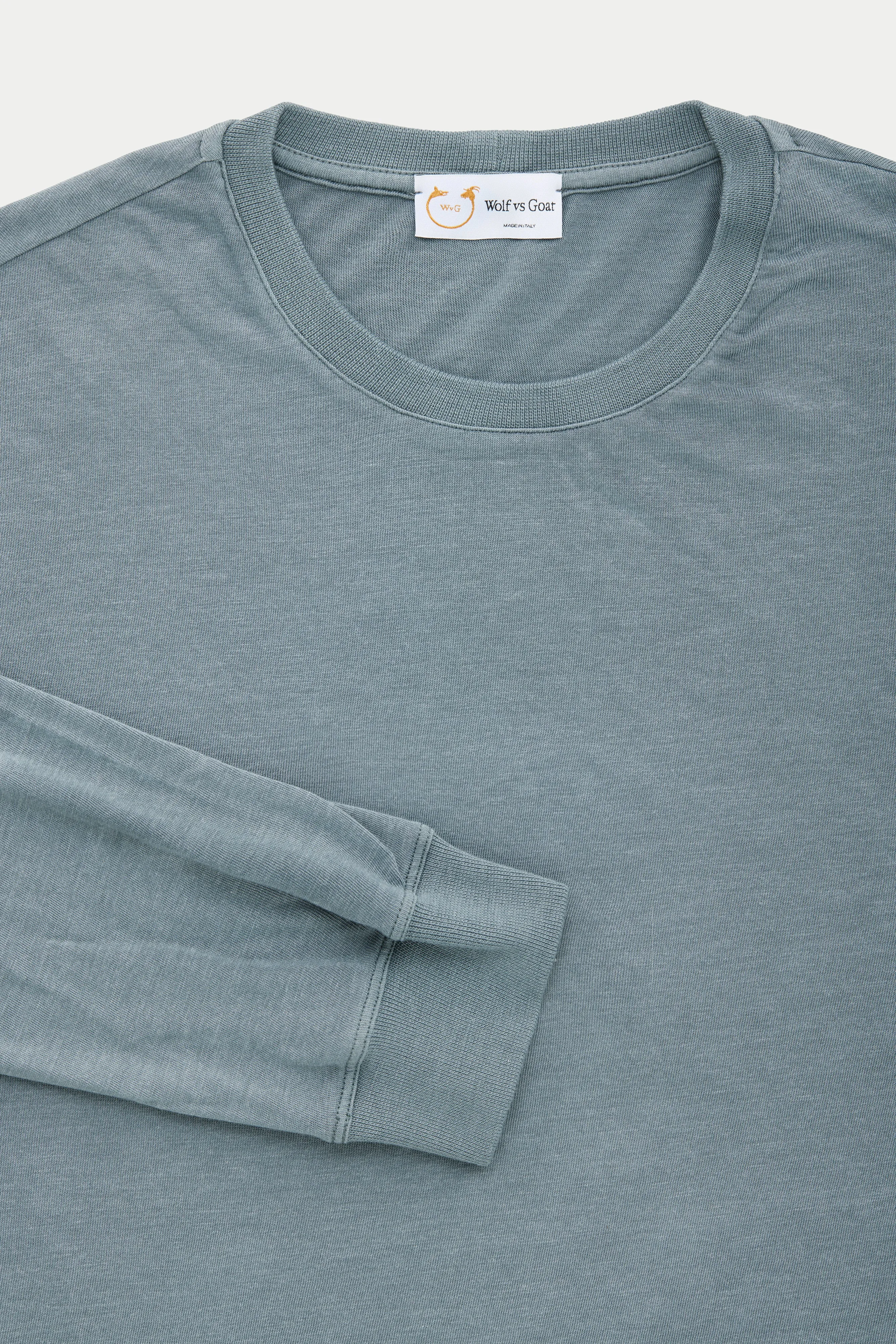 Bamboo Sorona Long Sleeve Crew Neck T-Shirt Stormy Weather