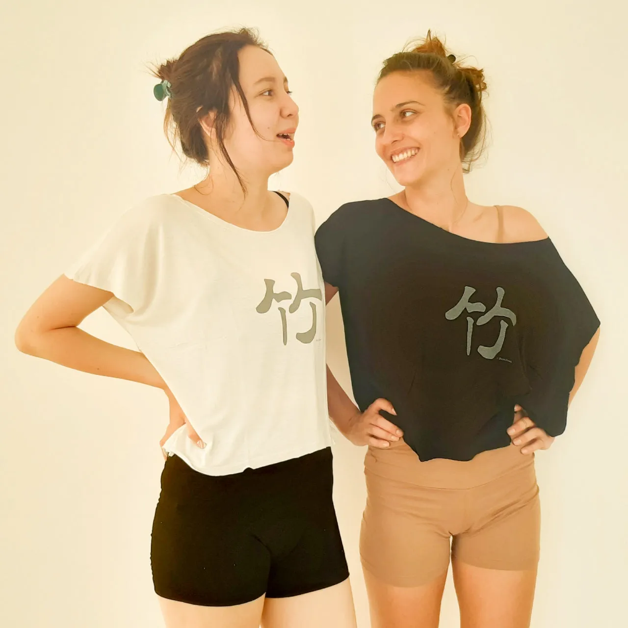 Bamboo T shirt Kotak / Black