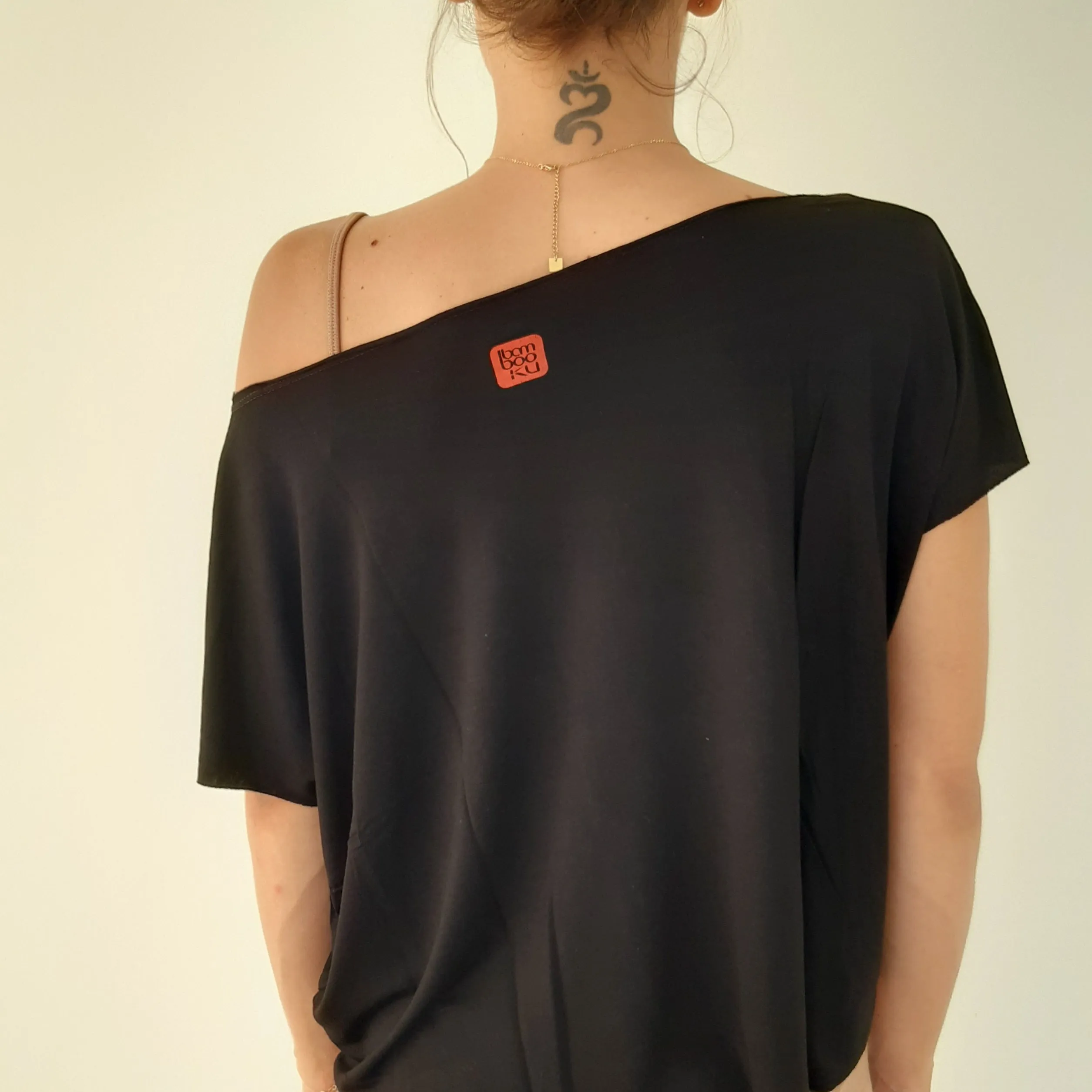 Bamboo T shirt Kotak / Black