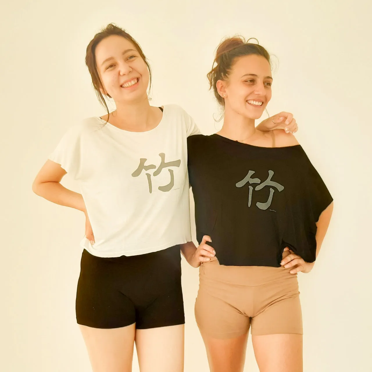 Bamboo T shirt Kotak / Black