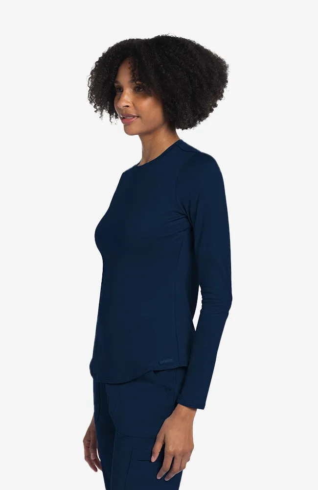 Basics by Cherokee Women's Long Sleeve Underscrub Knit Tee
