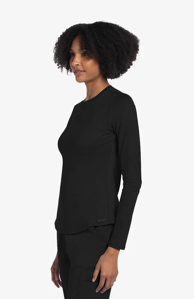 Basics by Cherokee Women's Long Sleeve Underscrub Knit Tee