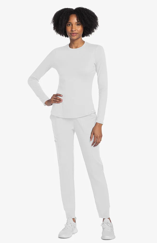 Basics by Cherokee Women's Long Sleeve Underscrub Knit Tee