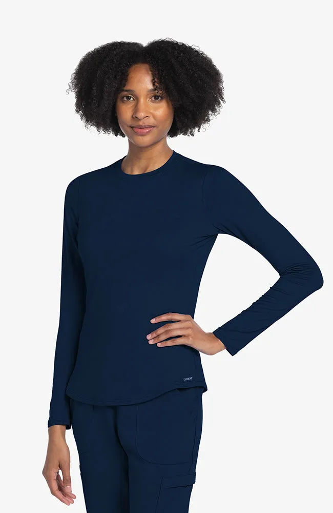 Basics by Cherokee Women's Long Sleeve Underscrub Knit Tee