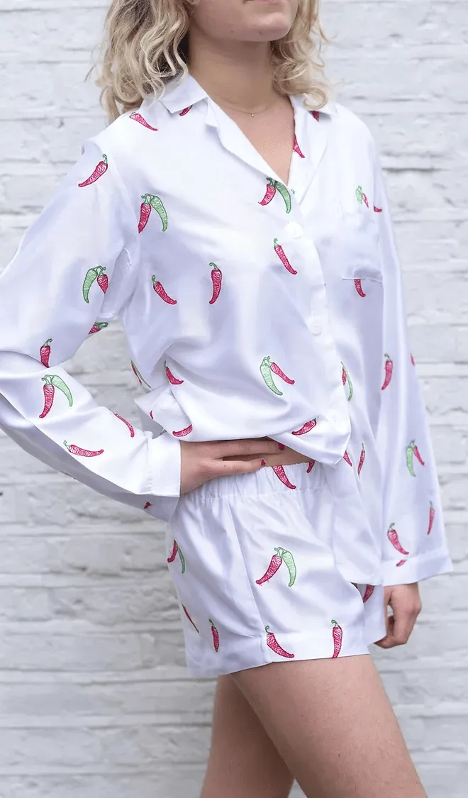 Basque Edition Bamboo Vegan Silk Pyjama Set | Short
