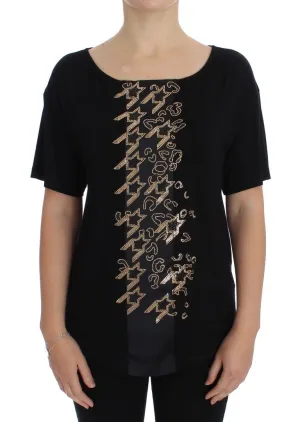 Black Gold Studded T-shirt Top