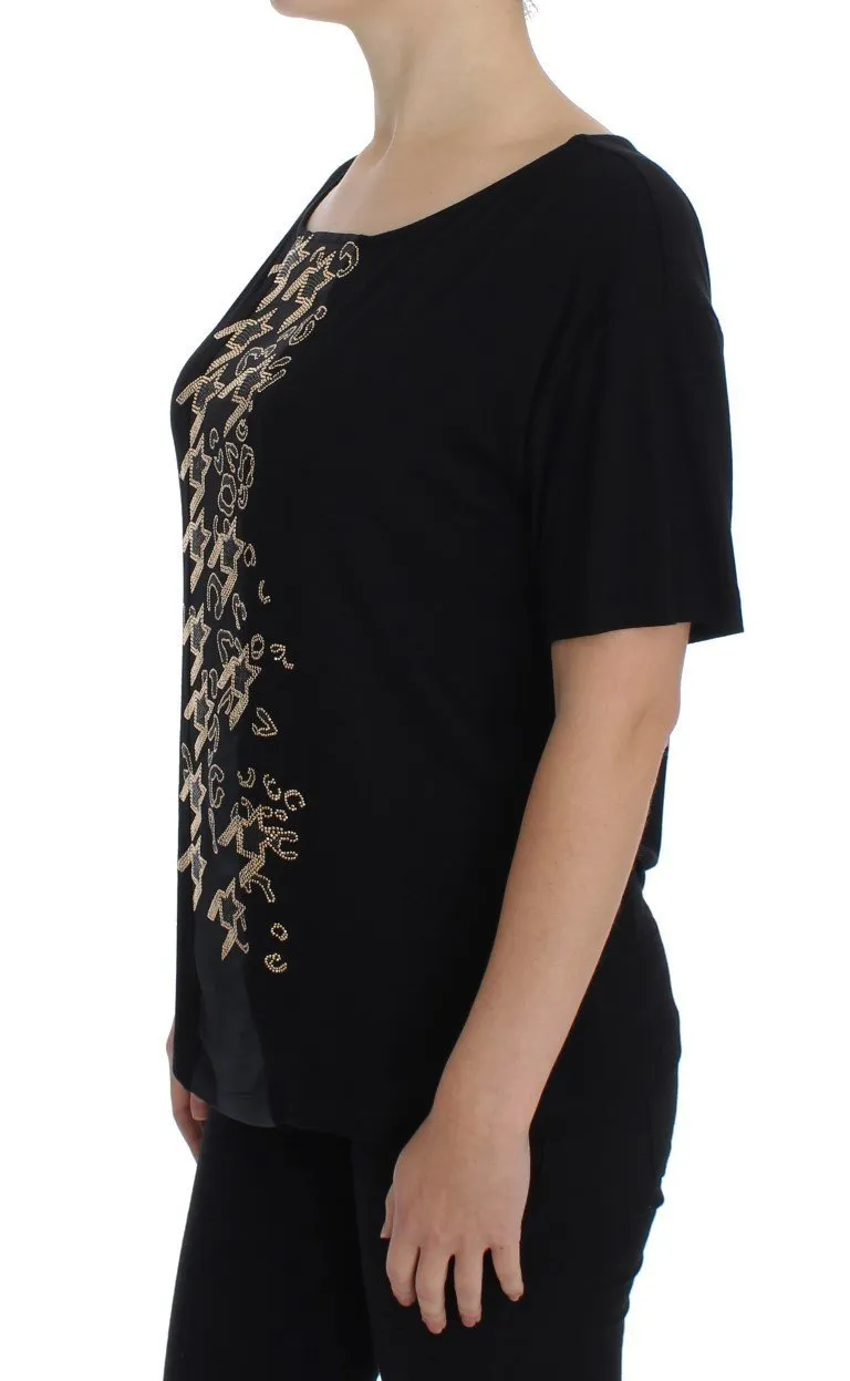 Black Gold Studded T-shirt Top