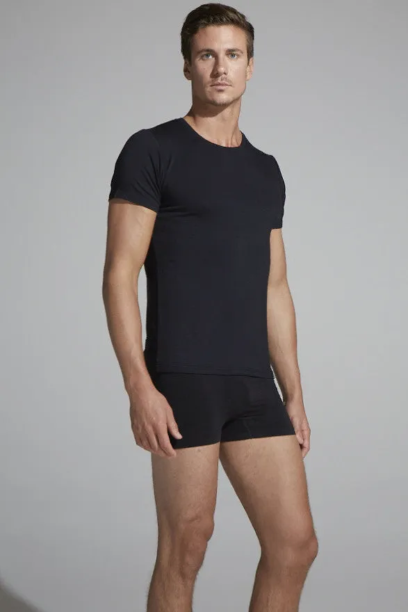 Boody Men's T Crew Neck Blk Med