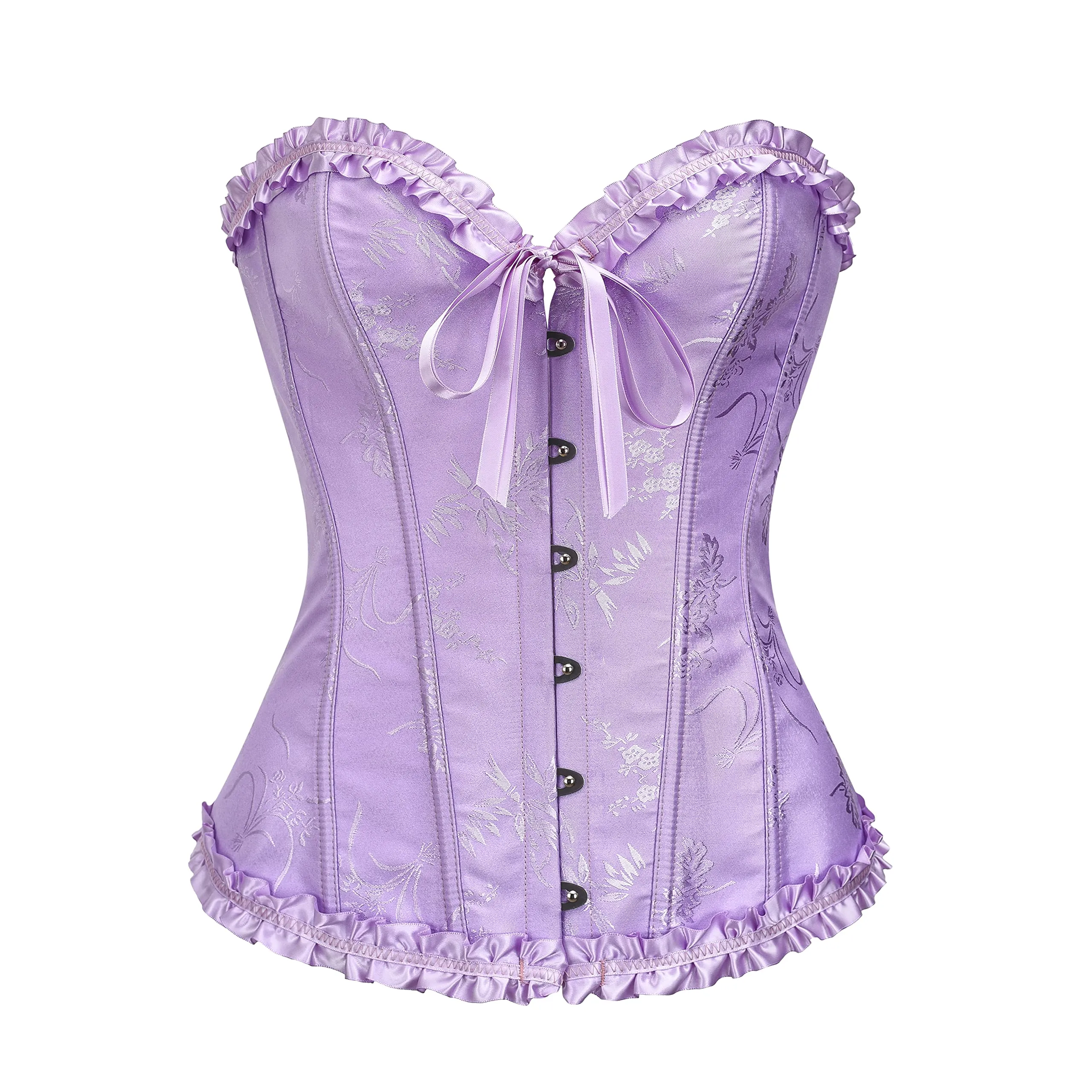 Bustier Corset Top for Women Overbust LaceUp Waist Cincher Shapewear Lingerie XL