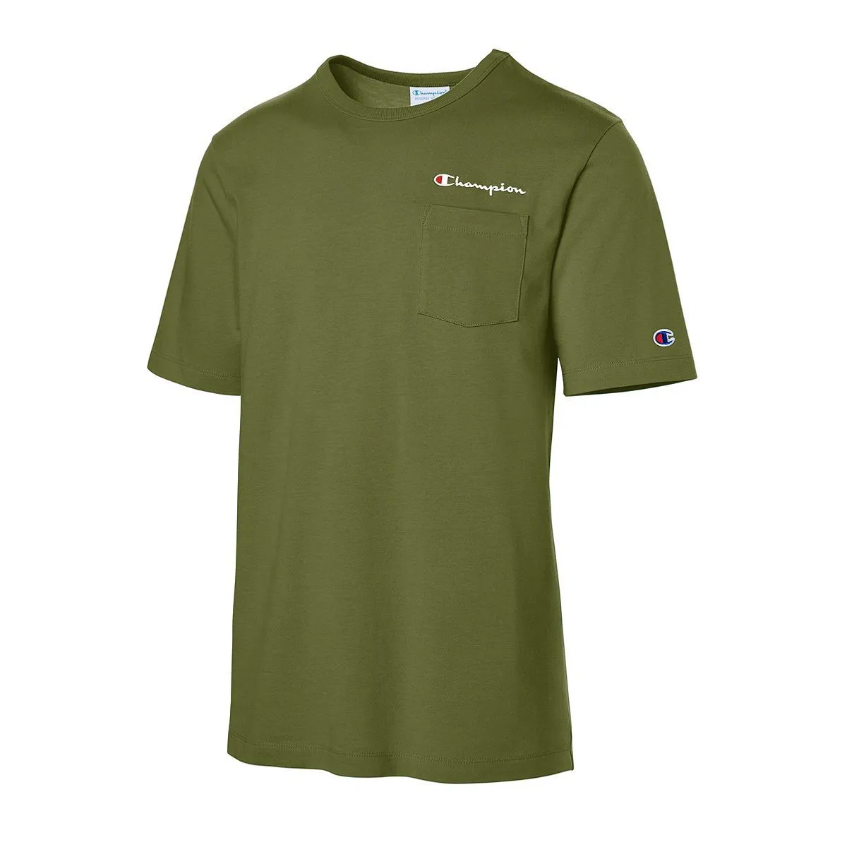 Champion Heritage SS Pocket Tee Olive Khaki Men T5075-549957-5L1