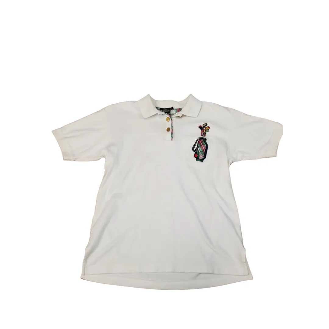 Charter Club Christmas Gold Polo