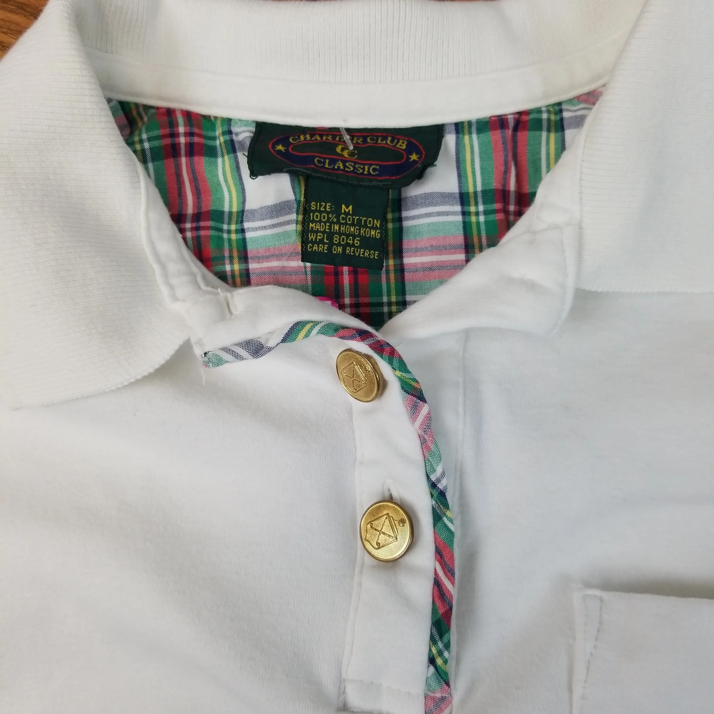 Charter Club Christmas Gold Polo