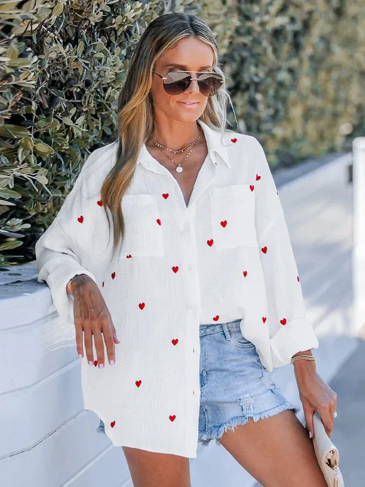 Clara – Romantic Women’s Long-Sleeve Heart Shirt