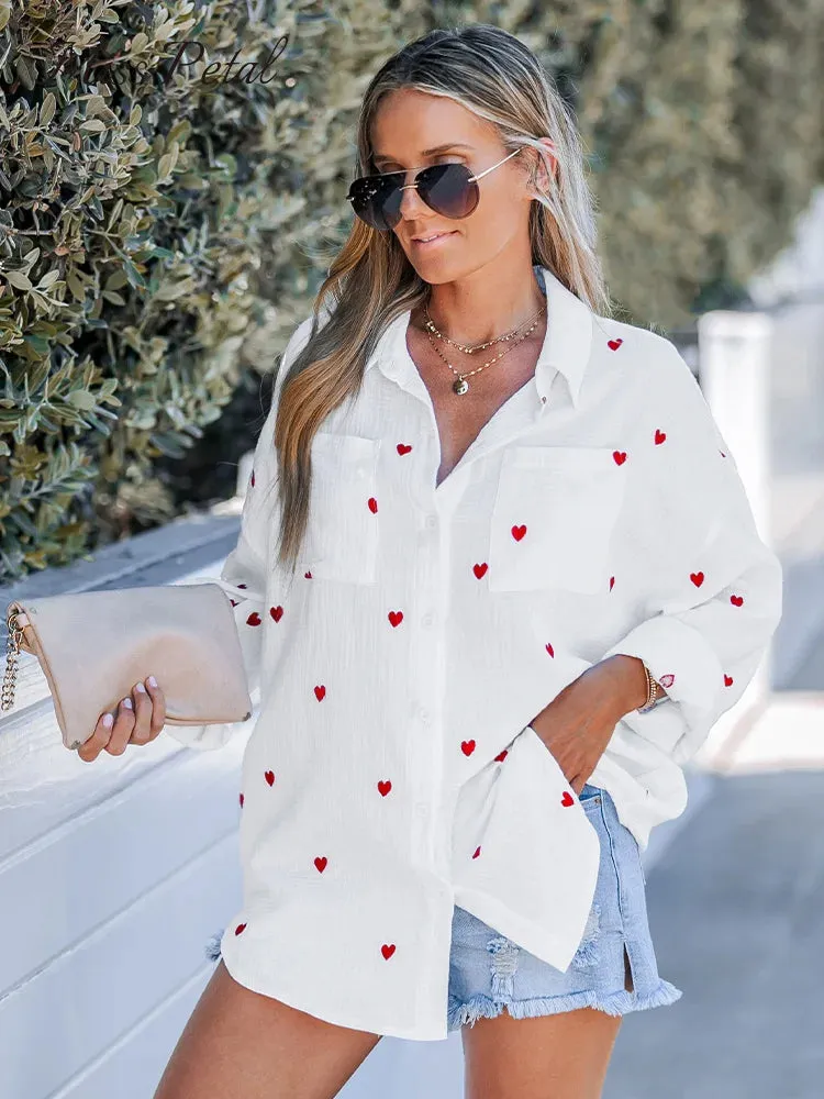 Clara – Romantic Women’s Long-Sleeve Heart Shirt