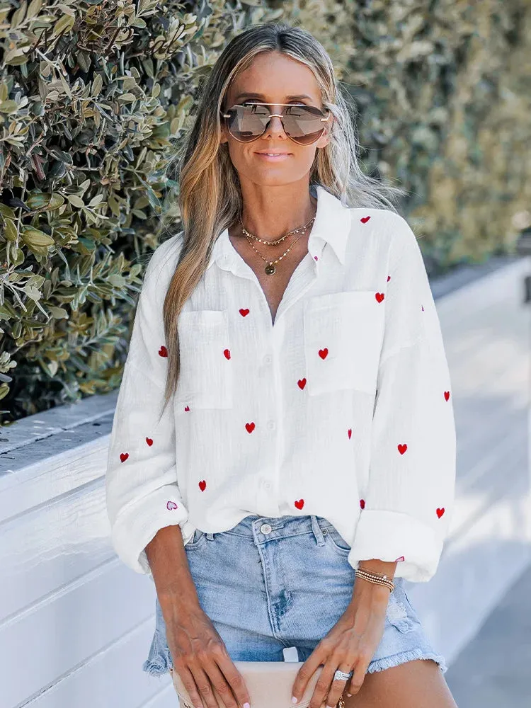 Clara – Romantic Women’s Long-Sleeve Heart Shirt