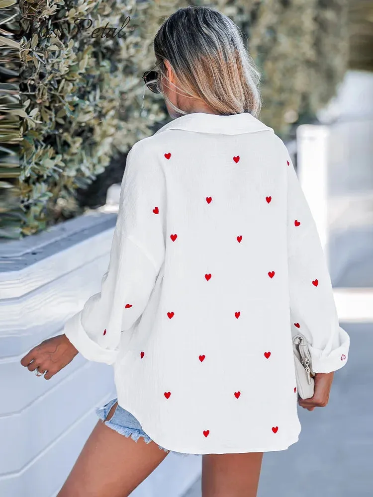 Clara – Romantic Women’s Long-Sleeve Heart Shirt