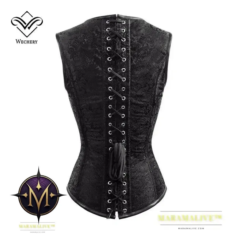 Corset Steampunk Corsets and Bustiers Slimming Gothic Corsage Corselet Corsets Sexy Black Strap Corset Steel Boning Bustier