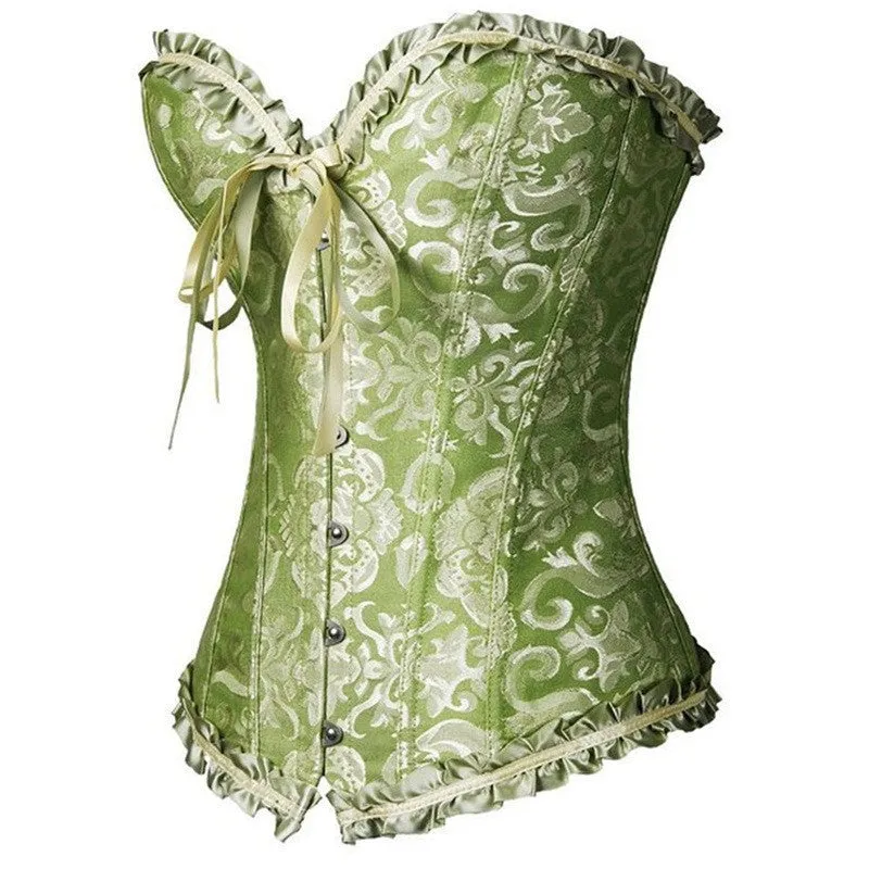 Corsets Women's Plus Size Bustiers & Corsets Overbust Gothic Lace Strapless Bustier Cincher Shaper Corselet Red White Black
