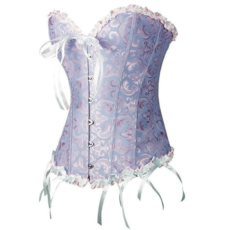 Corsets Women's Plus Size Bustiers & Corsets Overbust Gothic Lace Strapless Bustier Cincher Shaper Corselet Red White Black