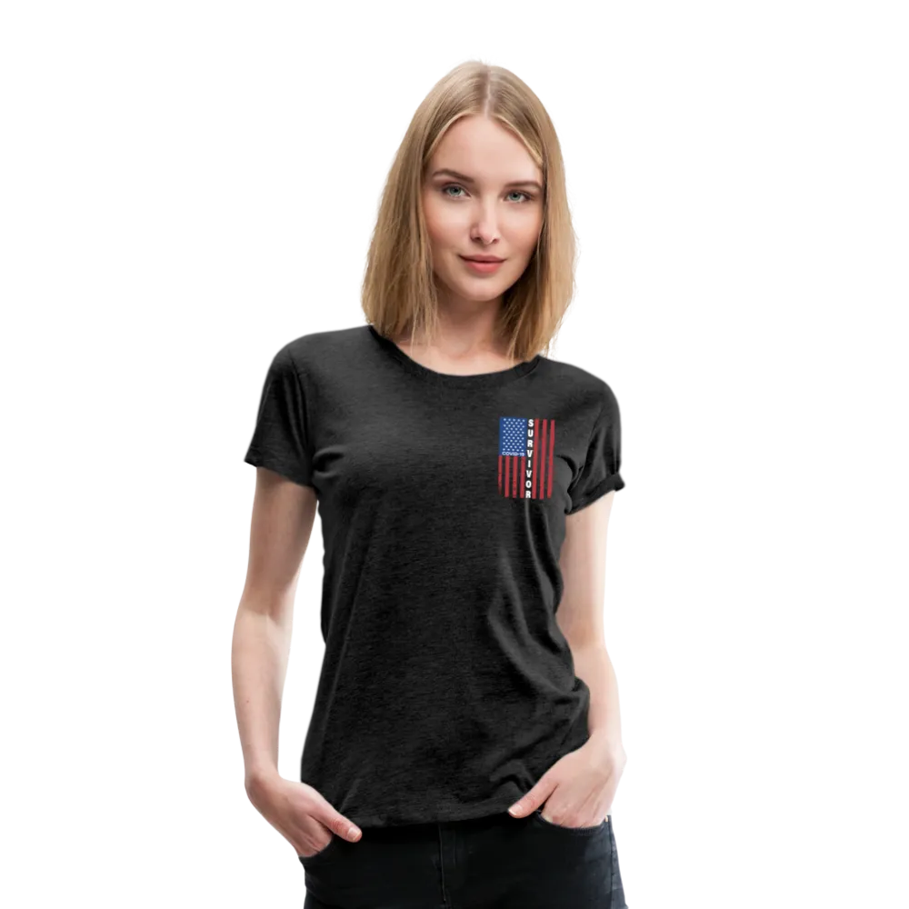 Covid 19 Survivor American Flag Women’s Premium T-Shirt