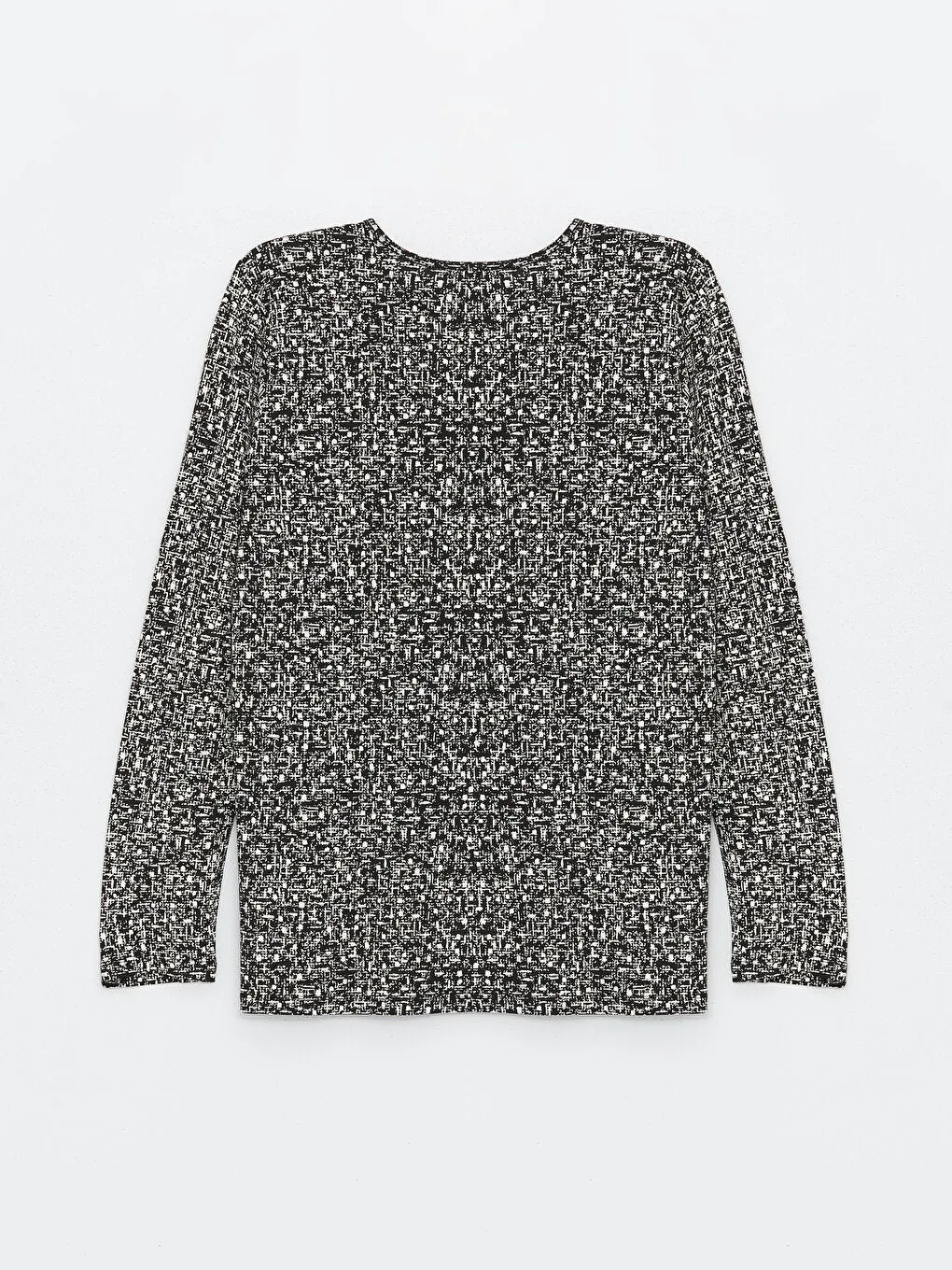 Crew Neck Patterned Long Sleeve Women's T-Shirt