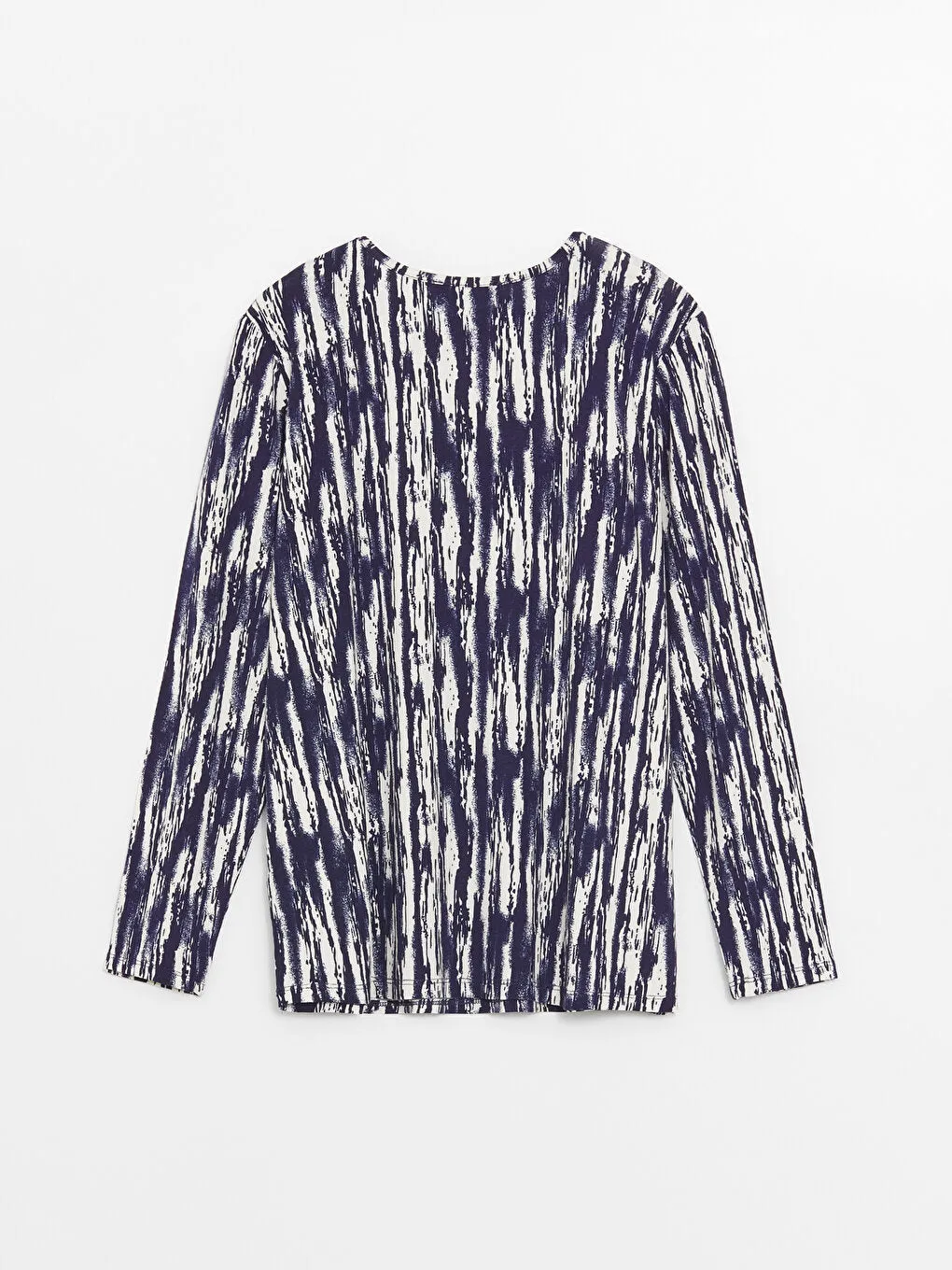 Crew Neck Patterned Long Sleeve Women's T-Shirt