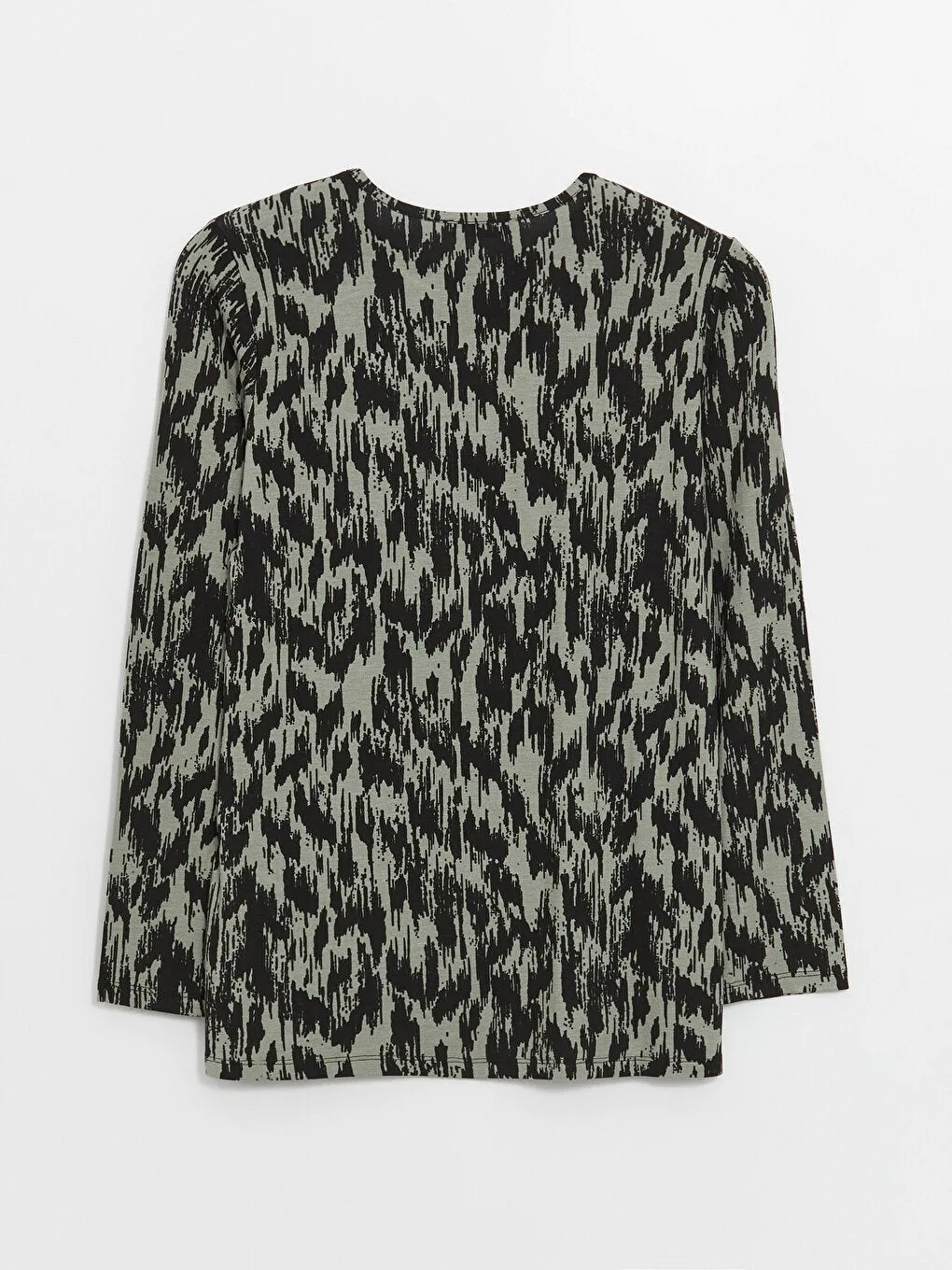 Crew Neck Patterned Long Sleeve Women's T-Shirt