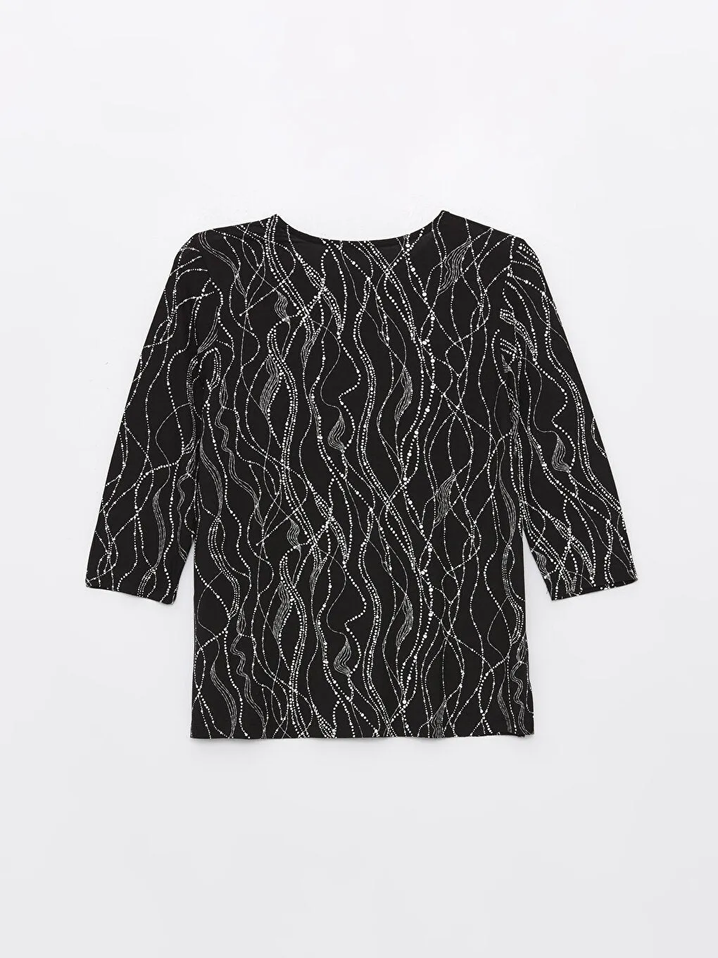 Crew Neck Patterned Women's T-Shirt