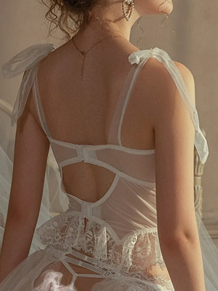 Criss-Cross Tie Lace Corset Top