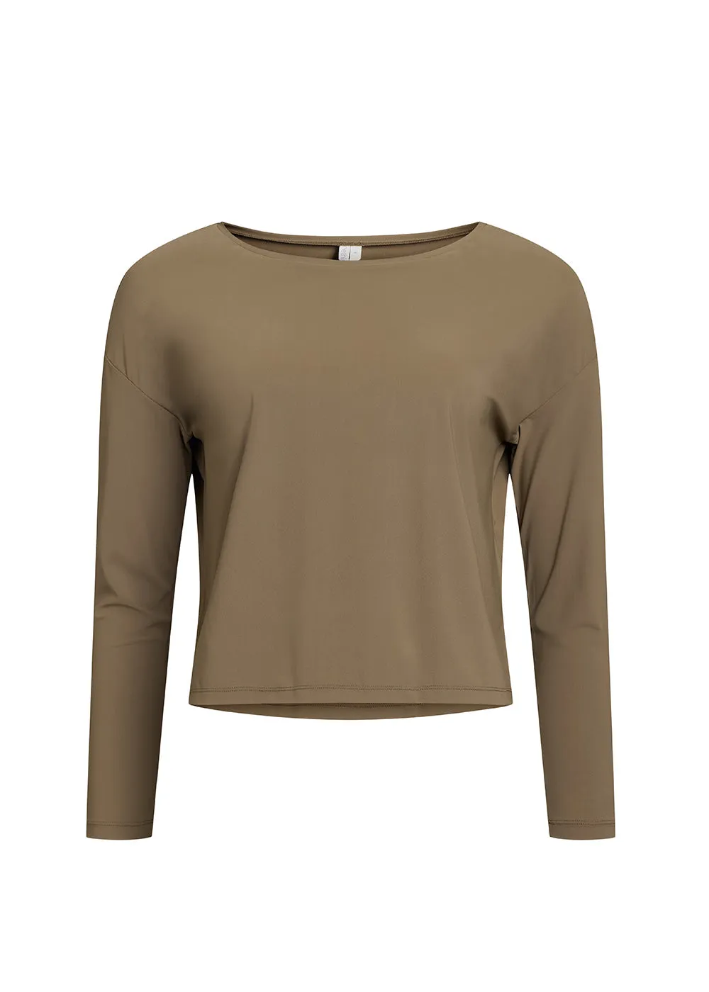 Cropped Tee Vigga - deep olive