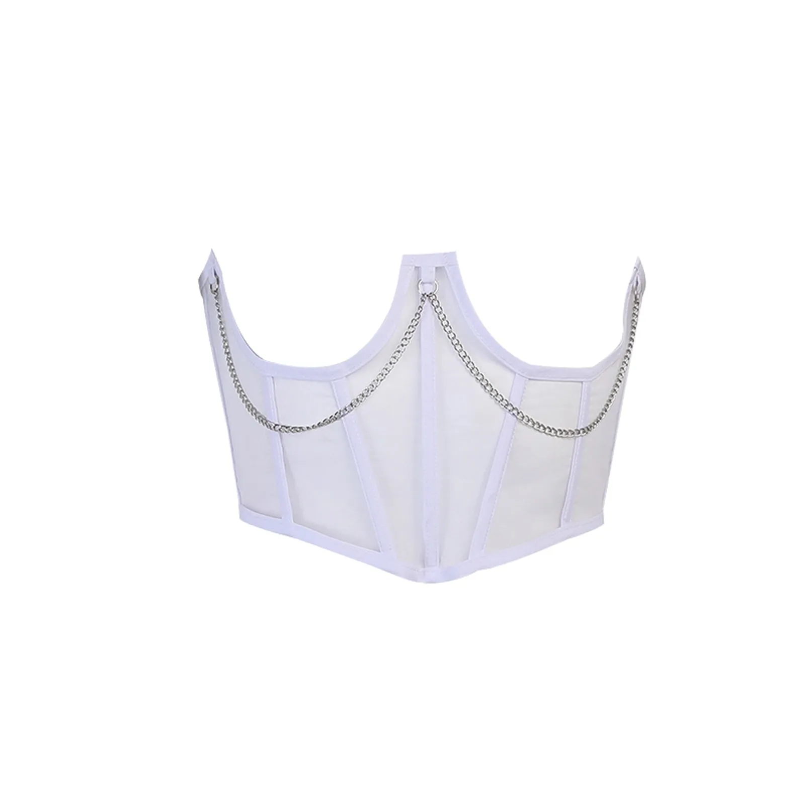 Fashionkova  Sexy Corset Underbust Women Gothic Corset Top Curve Shaper Modeling Strap Slimming Waist Belt Chain Lace Corsets Bustiers