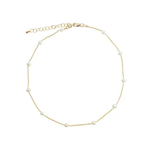 Floating Pearl Necklace (4MM Beads)