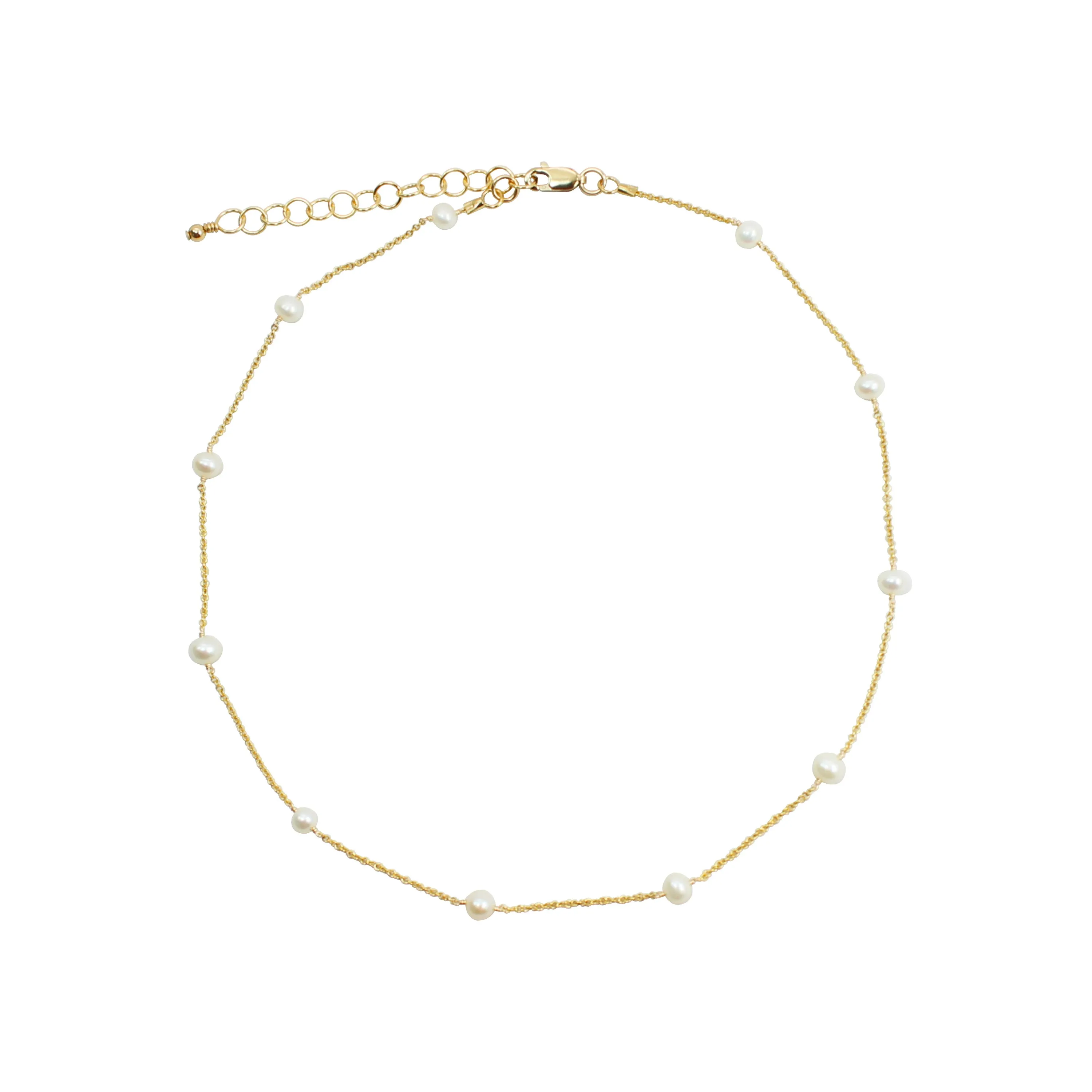 Floating Pearl Necklace (4MM Beads)