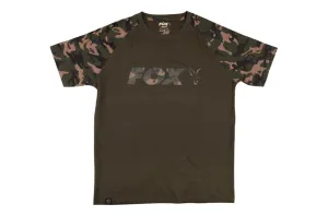 Fox Raglan Khaki / Camo sleeve T