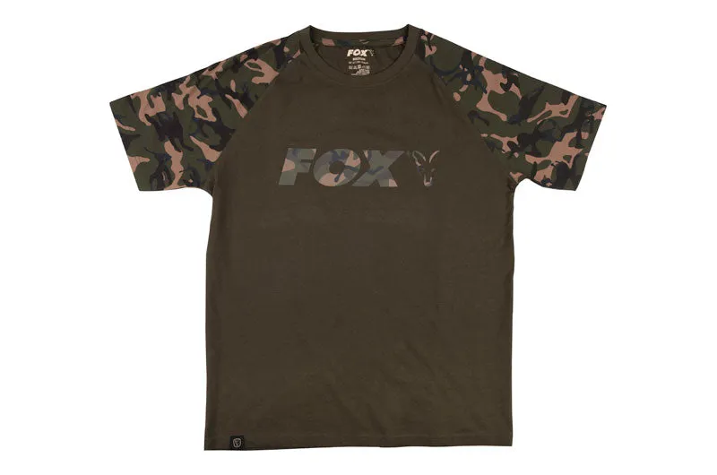 Fox Raglan Khaki / Camo sleeve T