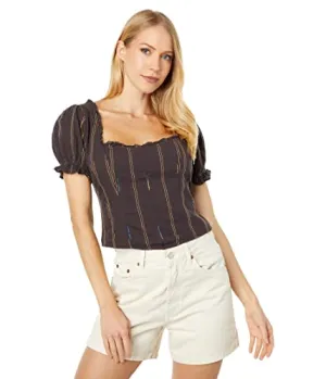Free People Seratonin Corset Top Espresso Bean LG (Women's 12)