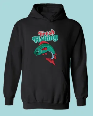 Fresh fishing hoodie, fisherman hoodie