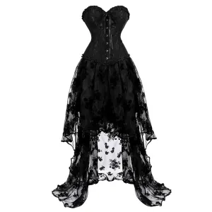 Funki Buys | Dresses | Women's Black Victorian Corset Dress